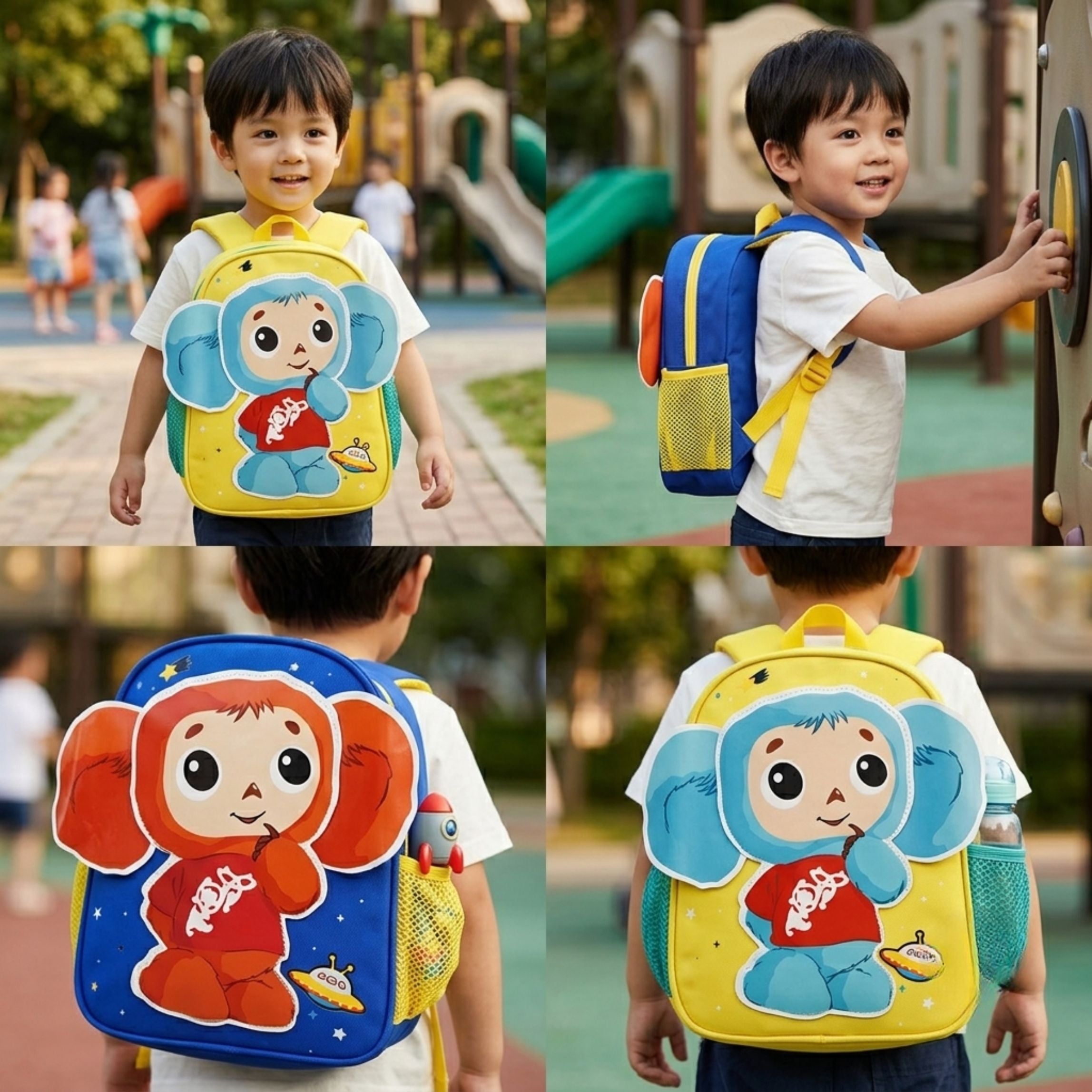 5757 School Bag For Kids 1 Department Backpack Travel Backpacks For Boys Girls Size=26*22*10 Cm {Random Color}