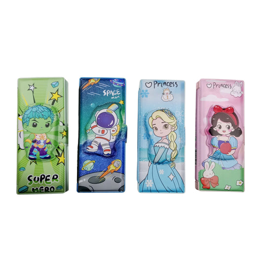 4417 3D spunch magnetic pencil box Random
