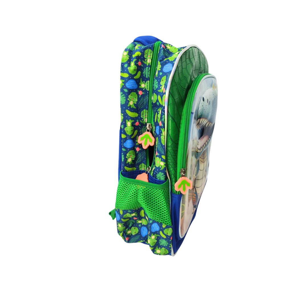 6168 Dino Design 3D School Backpack for Kids 2 Department Size= 38*30*14 Cm