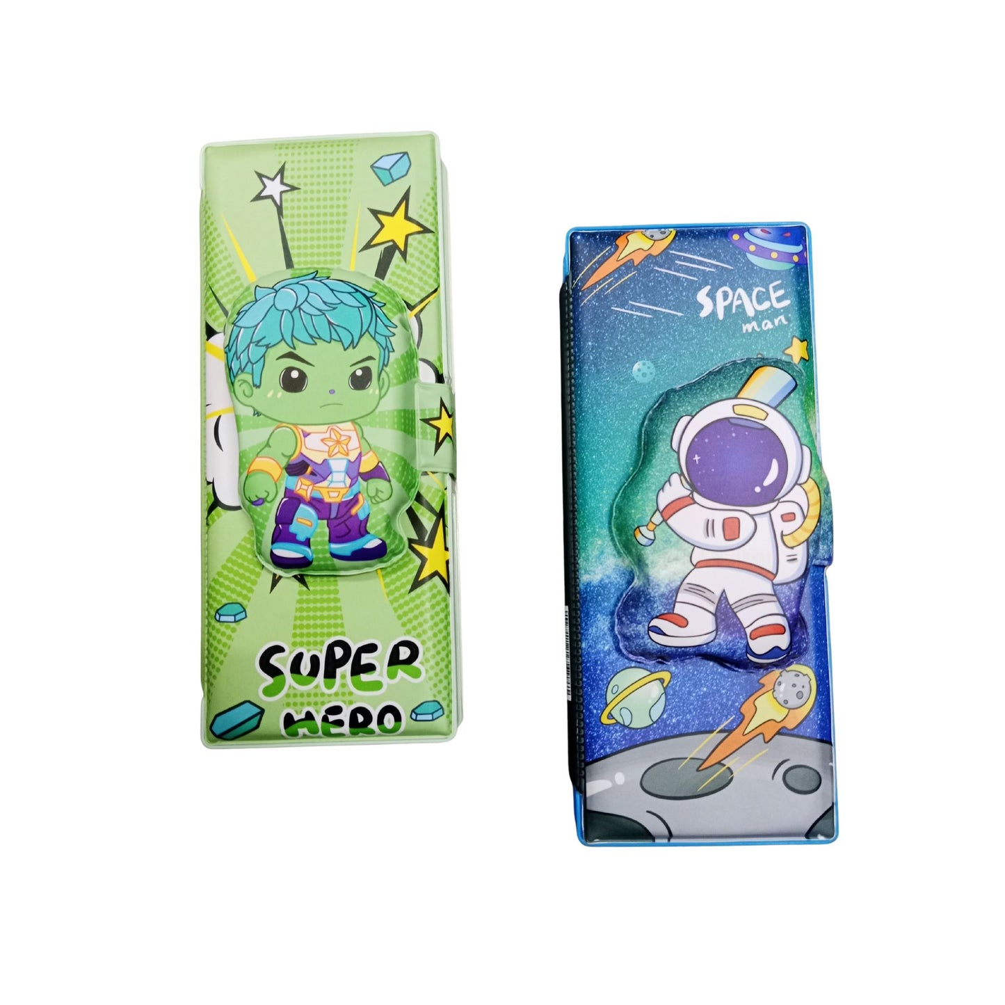 4417 3D spunch magnetic pencil box Random