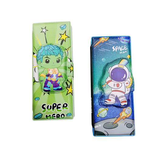 4417 3D spunch magnetic pencil box Random