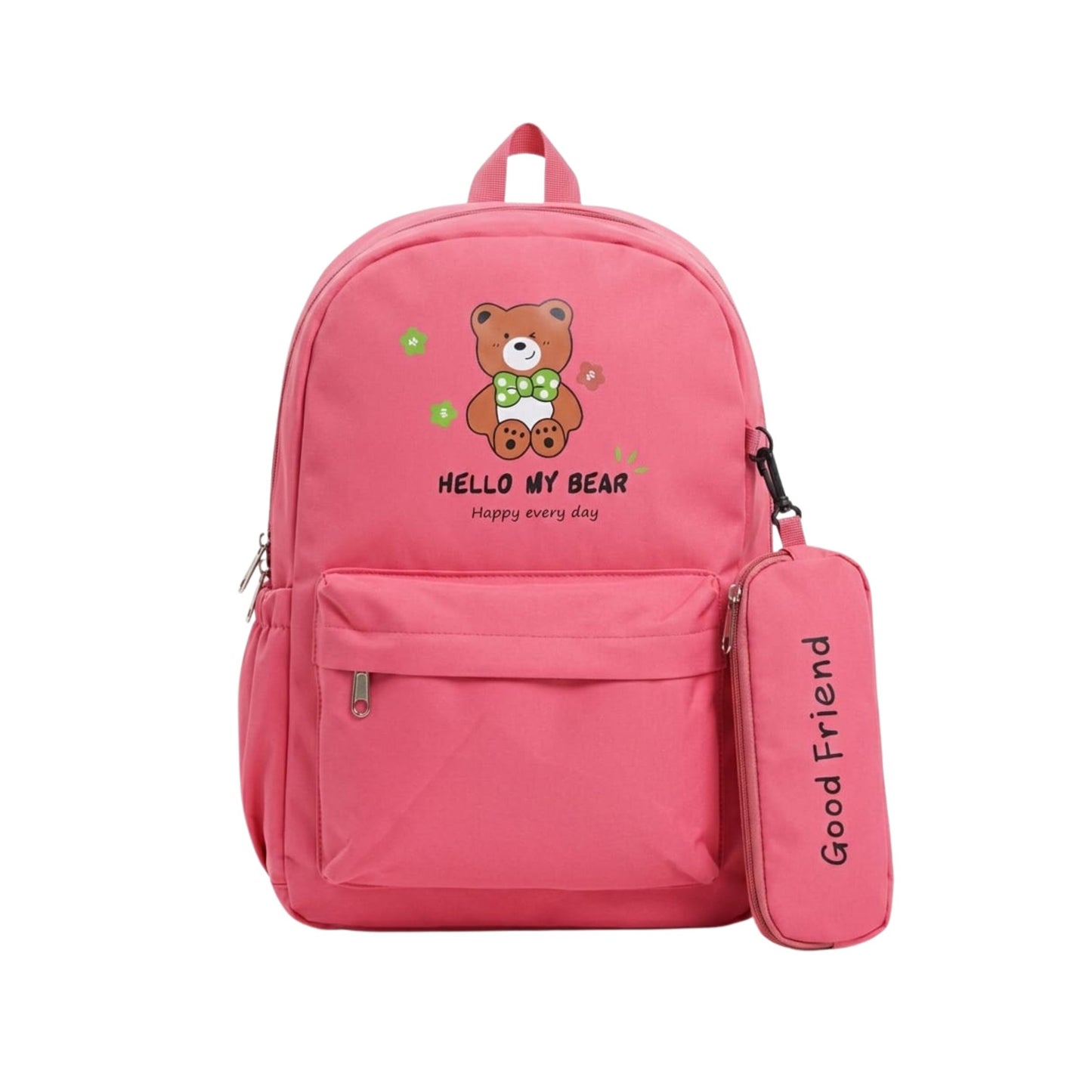 6219 Lovely Bear Backpack for Kids | Girls and Boys  - Collage School & Travel Size= 42*28*12 Cm {Random Color}