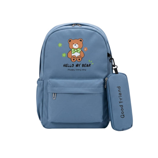 6219 Lovely Bear Backpack for Kids | Girls and Boys  - Collage School & Travel Size= 42*28*12 Cm {Random Color}