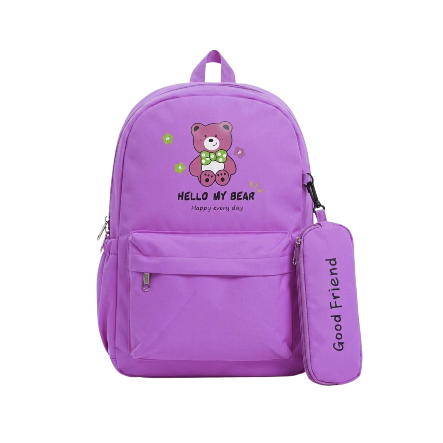 6219 Lovely Bear Backpack for Kids | Girls and Boys  - Collage School & Travel Size= 42*28*12 Cm {Random Color}