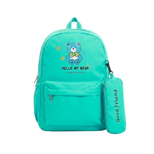 6219 Lovely Bear Backpack for Kids | Girls and Boys  - Collage School & Travel Size= 42*28*12 Cm {Random Color}