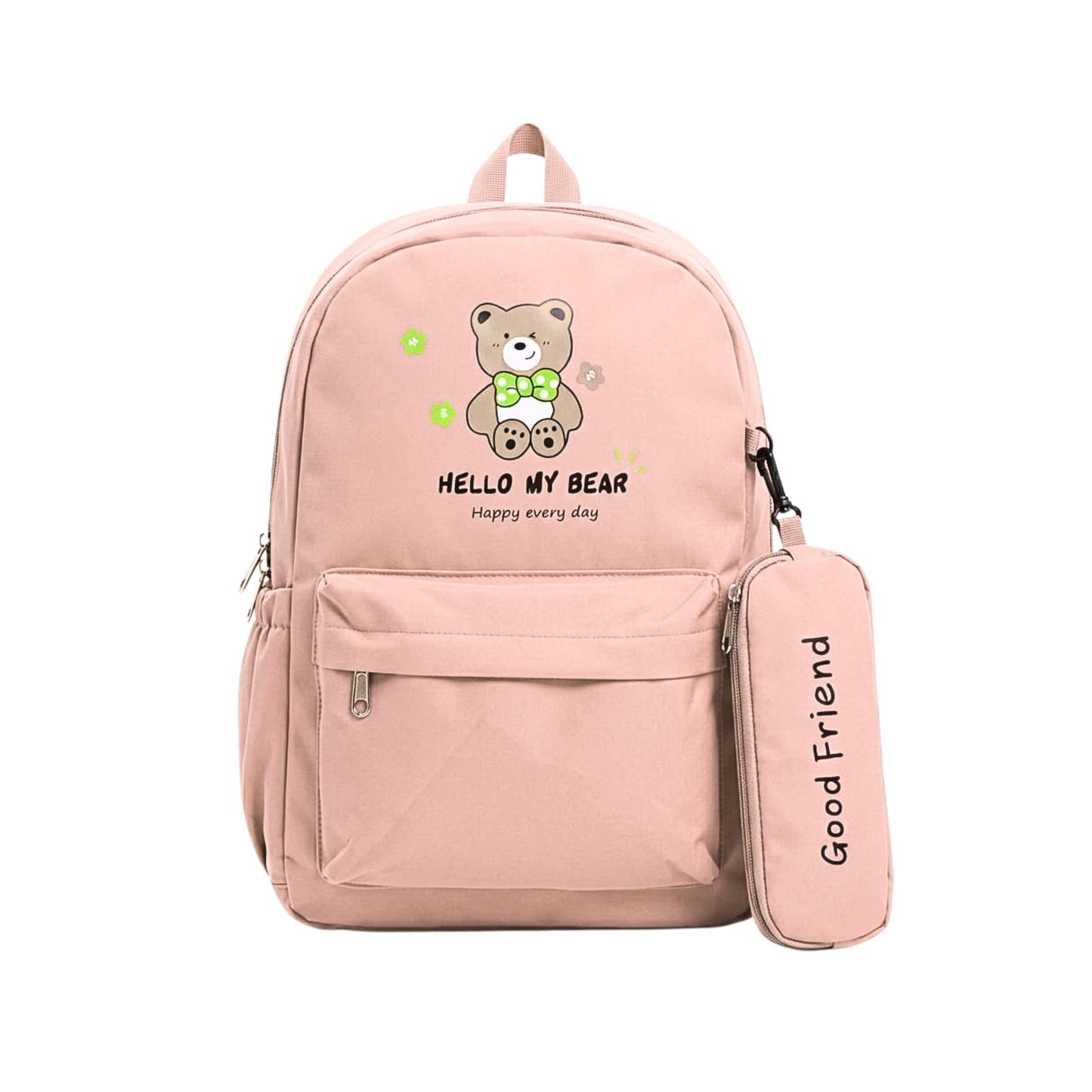 6219 Lovely Bear Backpack for Kids | Girls and Boys  - Collage School & Travel Size= 42*28*12 Cm {Random Color}