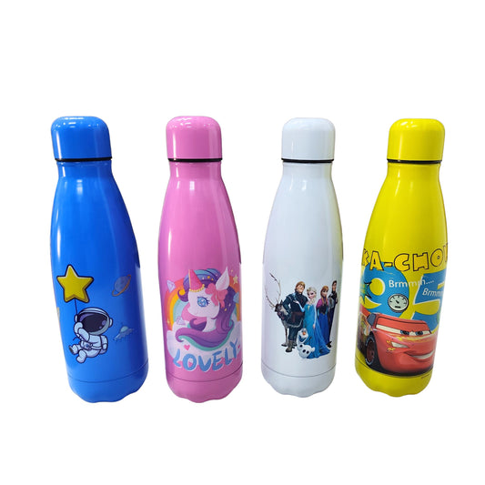 PX-750D Water Bottles 750 ml | Girls and Boys Theme | as Birthday Return Gifts for Kids | Stainless Steel Bottles for School