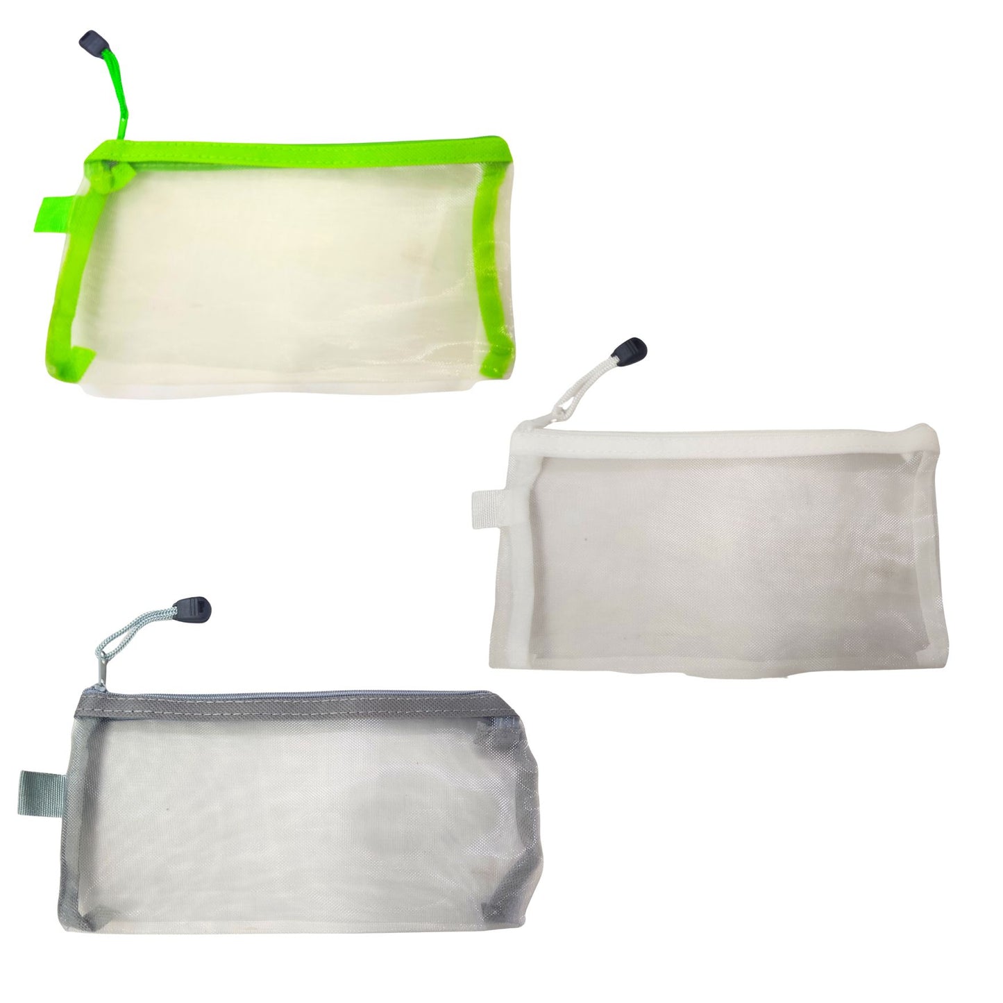 20631 {12 Pack} Mesh Zipper Pouch Document Waterproof Zip File Bags Plastic Zipper Pouch