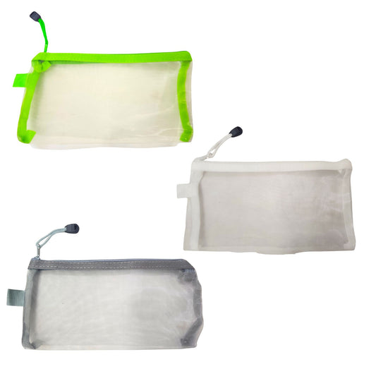 20631 {12 Pack} Mesh Zipper Pouch Document Waterproof Zip File Bags Plastic Zipper Pouch