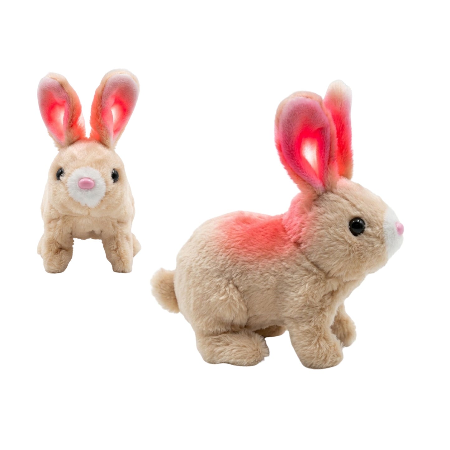 20698 Walking & Talking Rabbit Toy – Realistic Plush Bunny with Sound,Light Hopping Action, Wiggle Ears & Twitch Nose, Soft Electronic Pet Toy for Kids & Babies (White)