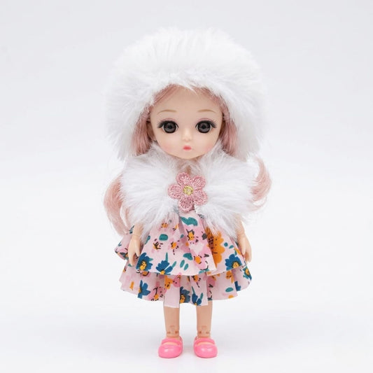 20708 Folding Cute Baby Doll Hanging Keychain {Random Color}