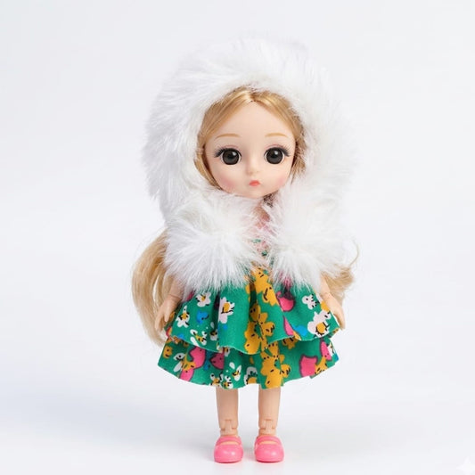 20708 Folding Cute Baby Doll Hanging Keychain {Random Color}