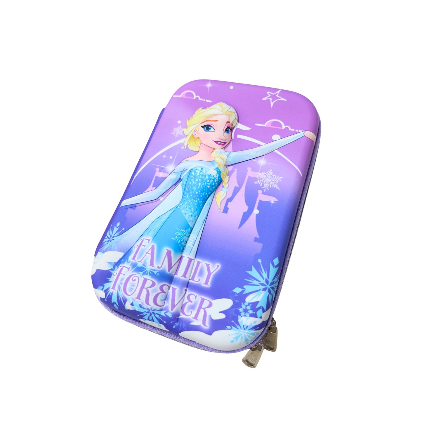 188356-3  3D Frozen Elsa Sofia Barbie Disney Princess pencil case for Kids