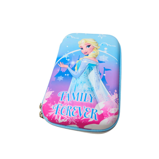 188356-3  3D Frozen Elsa Sofia Barbie Disney Princess pencil case for Kids