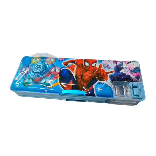 1881789 Plastic Multifunctional Lock with Spinner Pencil Box for Kids {Random Design}