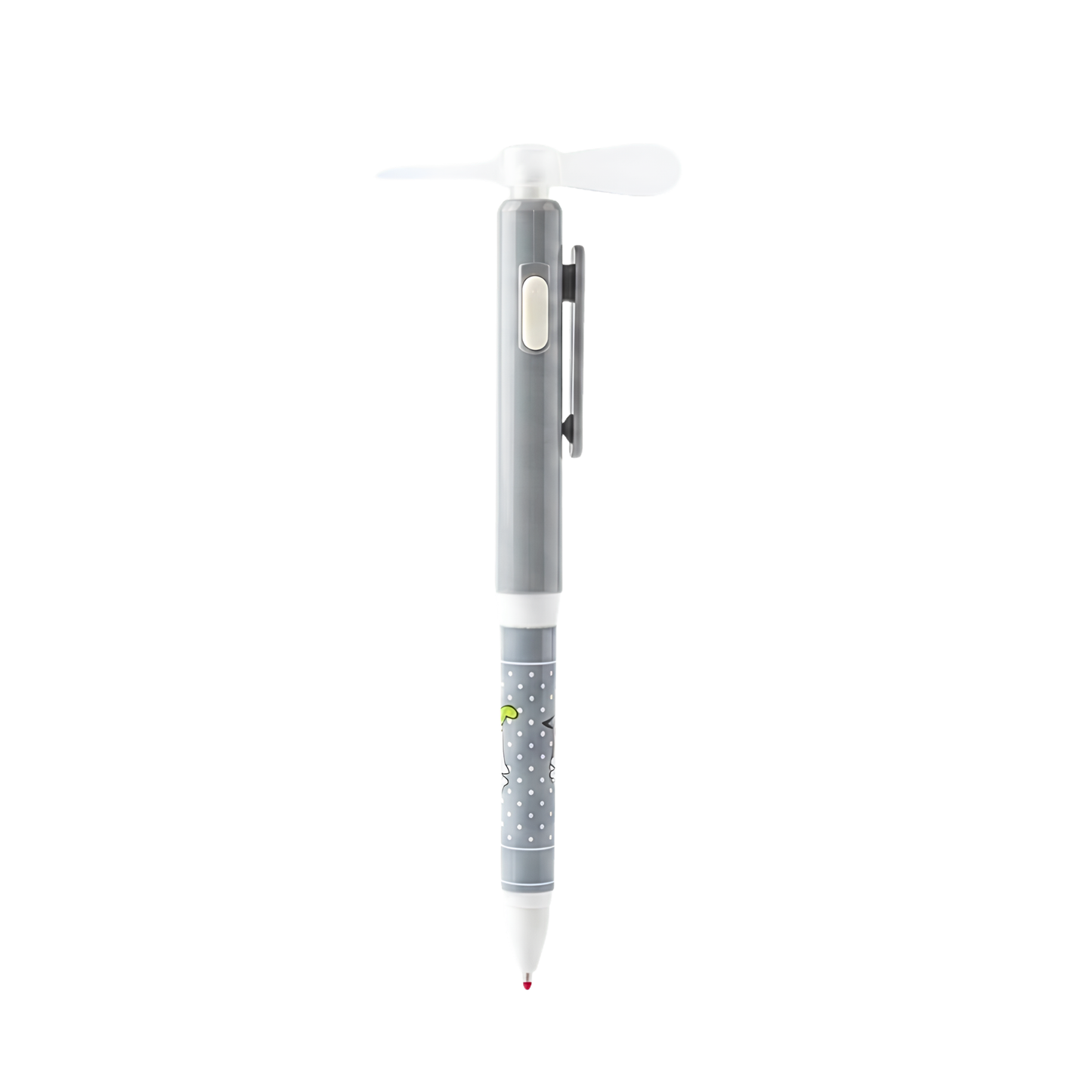 6690 2 in 1 Creative Handheld Mini Pocket Size Fan With Smooth Writing Ballpoint Pen {Random Design}