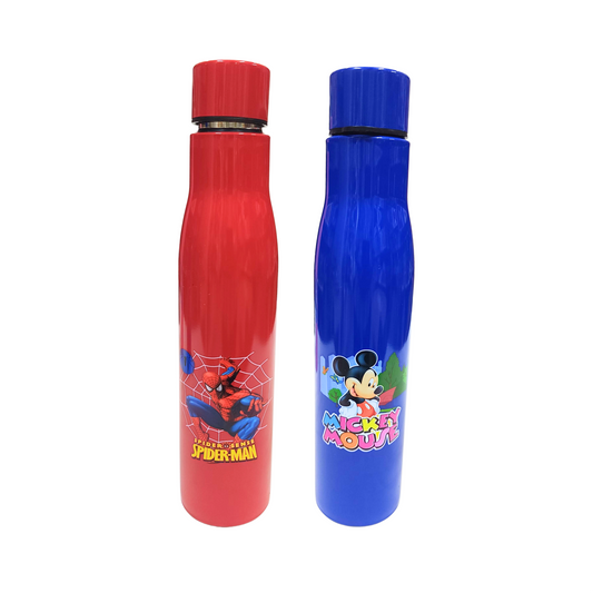 PX-14 Mix Cartoon Print Stainless Steel Water Bottle, 1000 ml {Random Design}