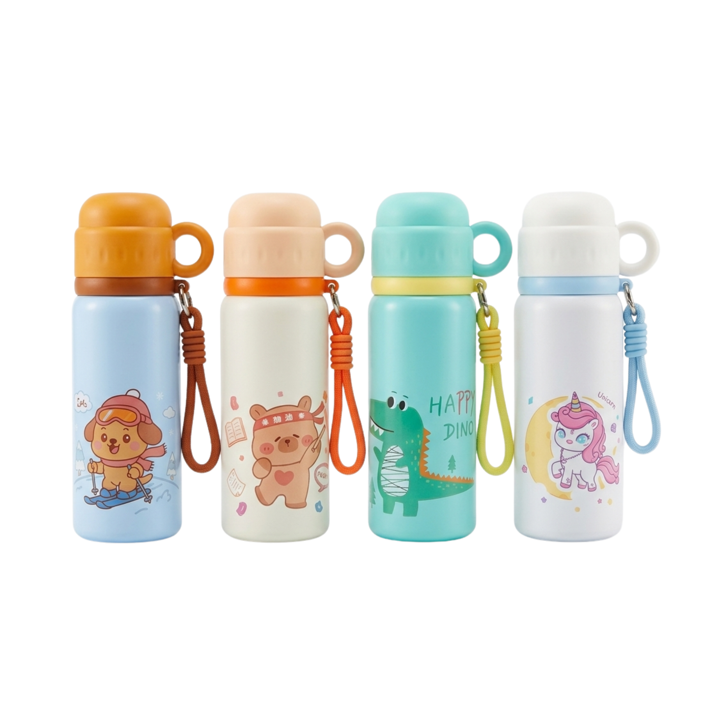 911123 Cute Character  Steel Hot & Cold Vacuum Bottle 550ml