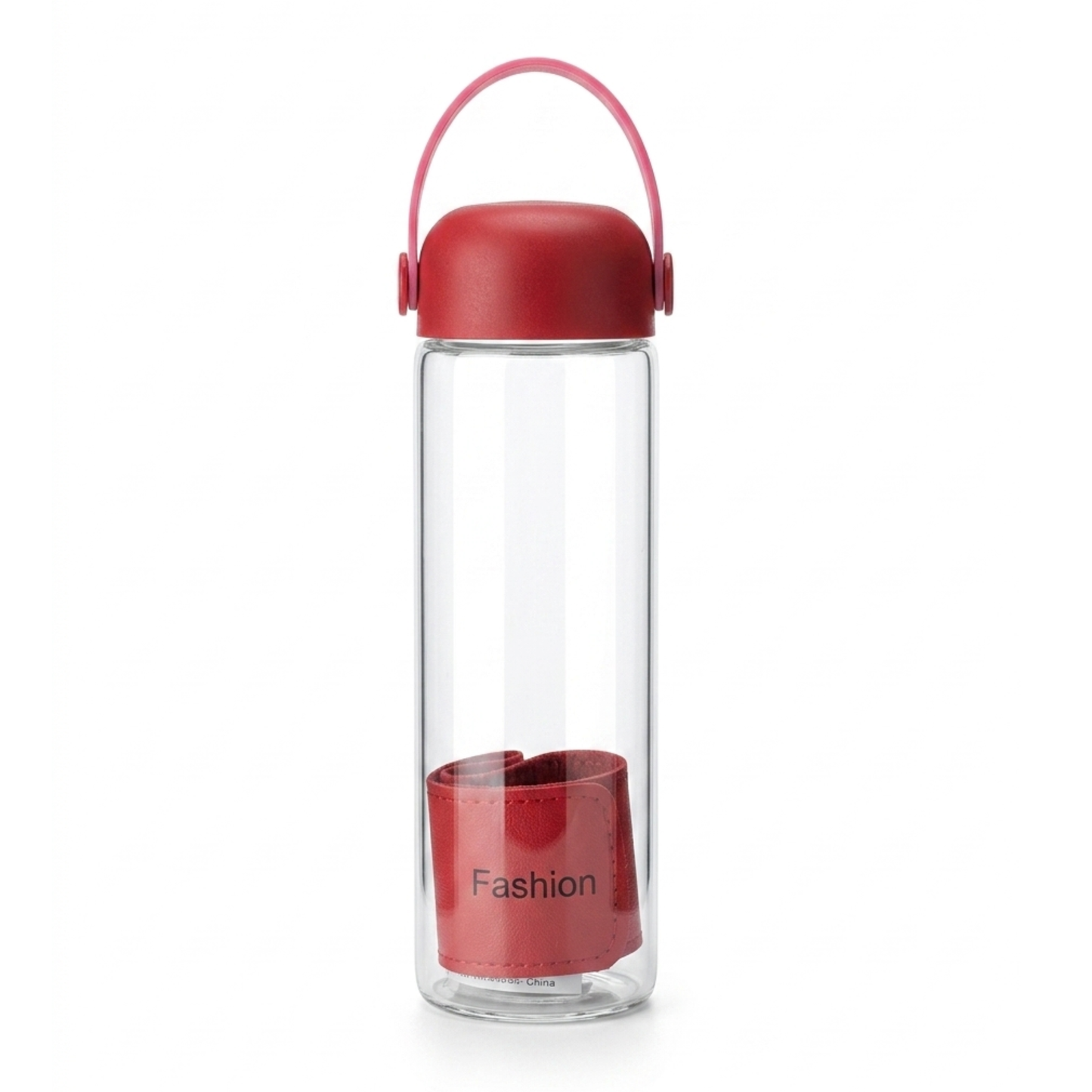 20733 Premium Glass Water Bottle with Handle | Leakproof BPA Free Drinking Bottle | Portable Water Flask for Office, Gym & Travel {Random Color}