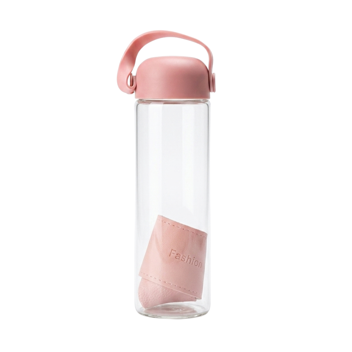 20733 Premium Glass Water Bottle with Handle | Leakproof BPA Free Drinking Bottle | Portable Water Flask for Office, Gym & Travel {Random Color}