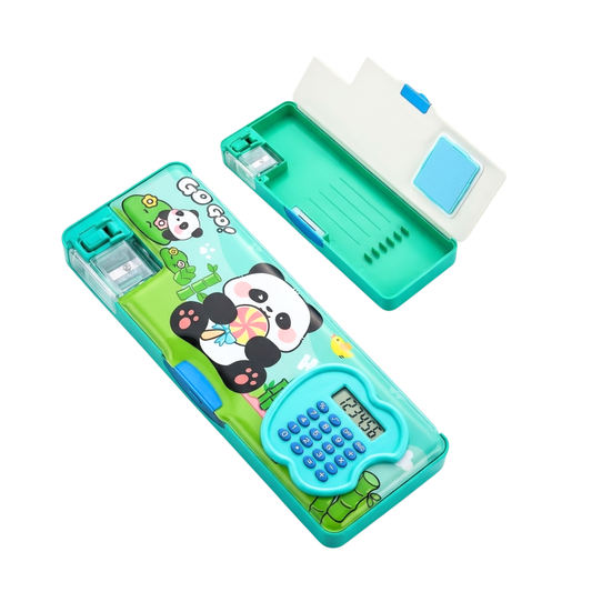 20573 Apple Calculator Pencil Box for Boys and Gils Geometry Box {Random Color}