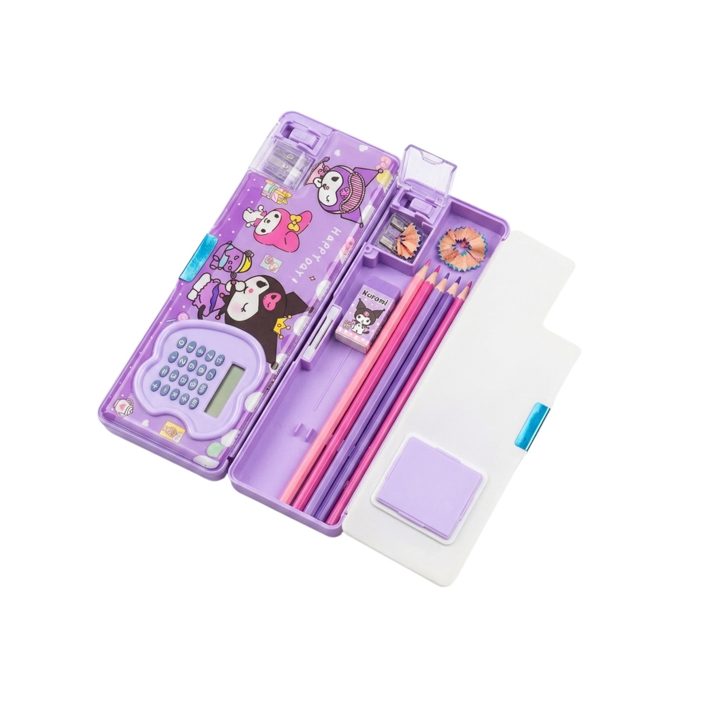 20573 Apple Calculator Pencil Box for Boys and Gils Geometry Box {Random Color}