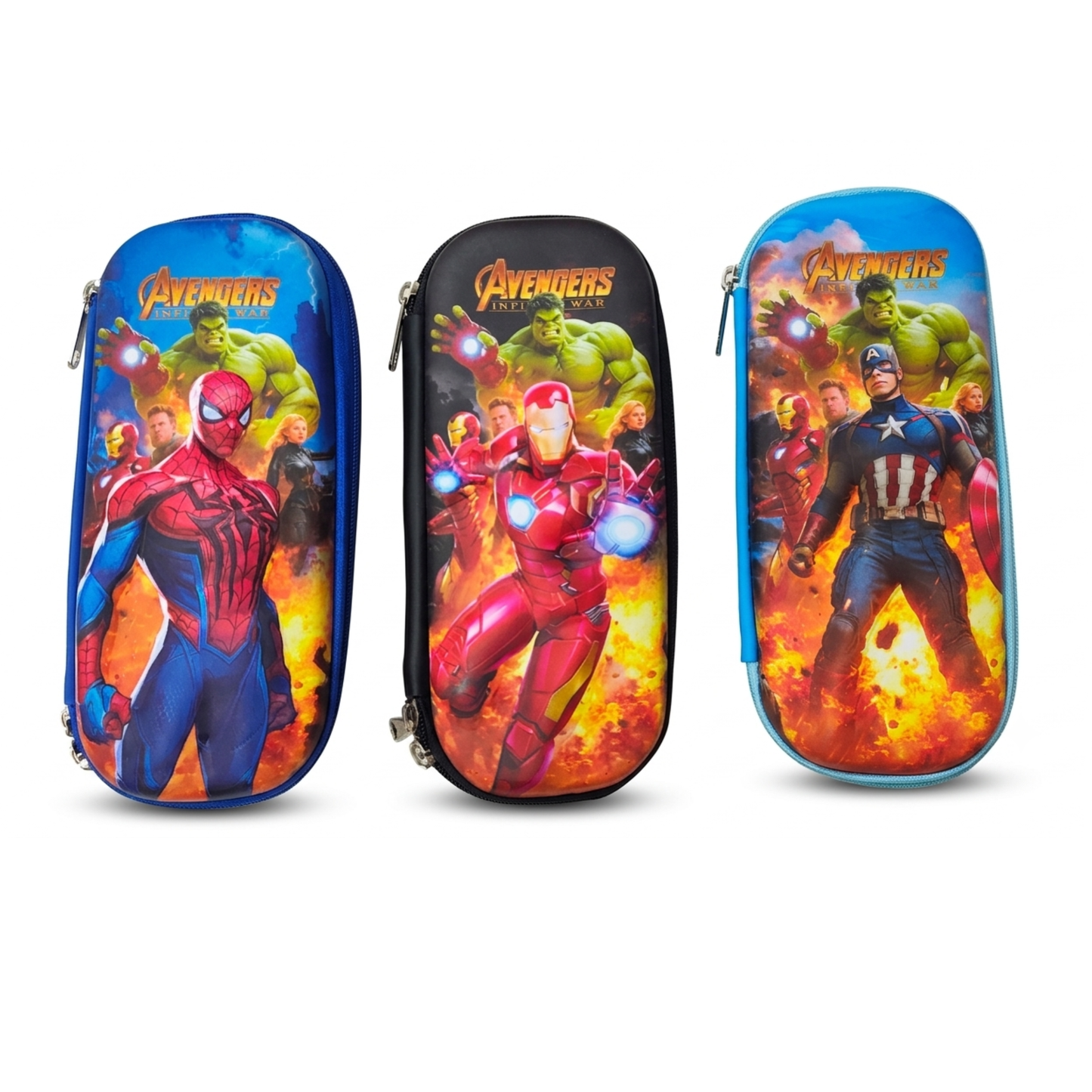 1881543 Avengers 3D Pencil Pouch | School Pencil Case for Kids | Pen-Pencil Box for Kids | Geometry Box