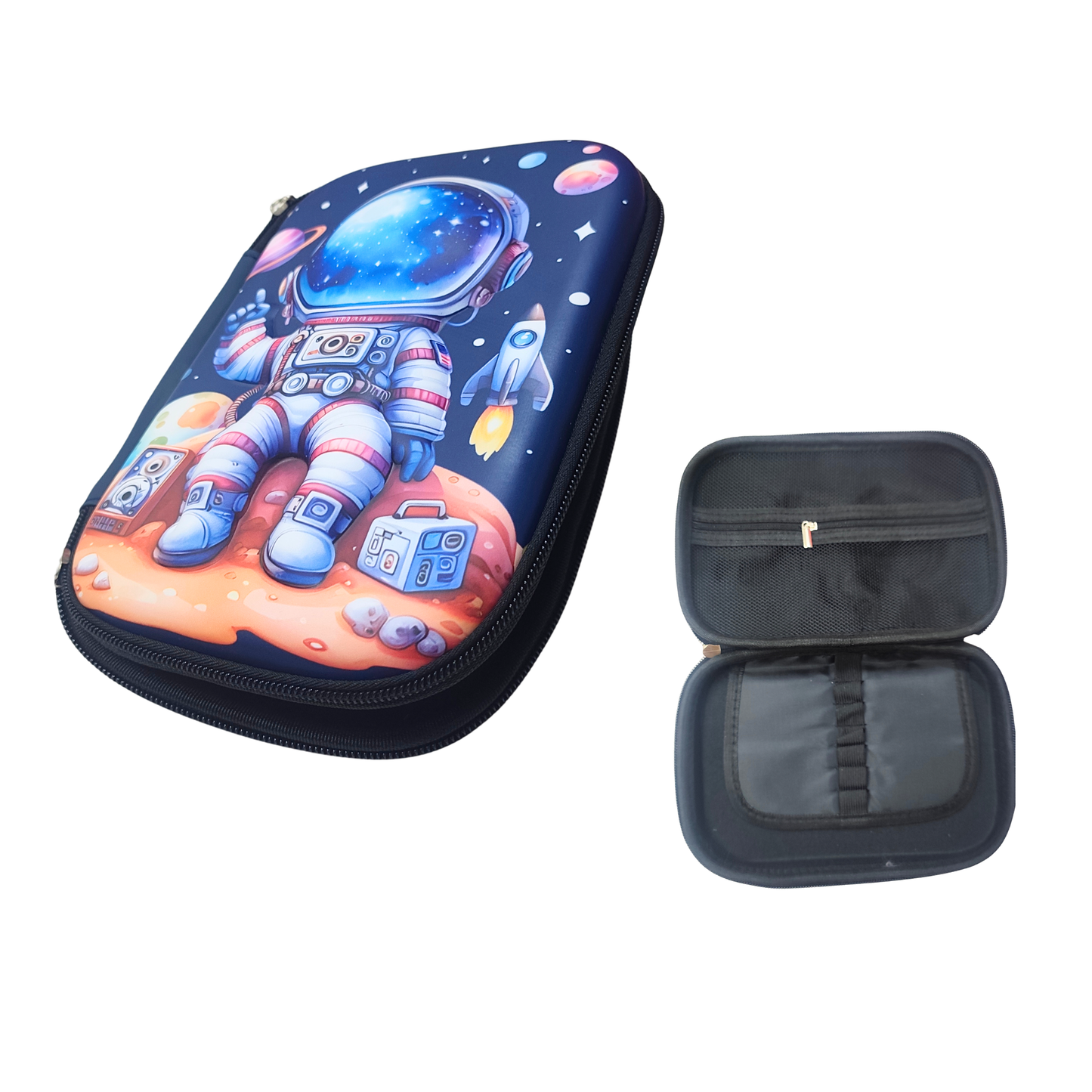 GBT-65104  3D Astronaut Pencil Box for Kids | EVA Hard Case Pencil Pouch | Random Design