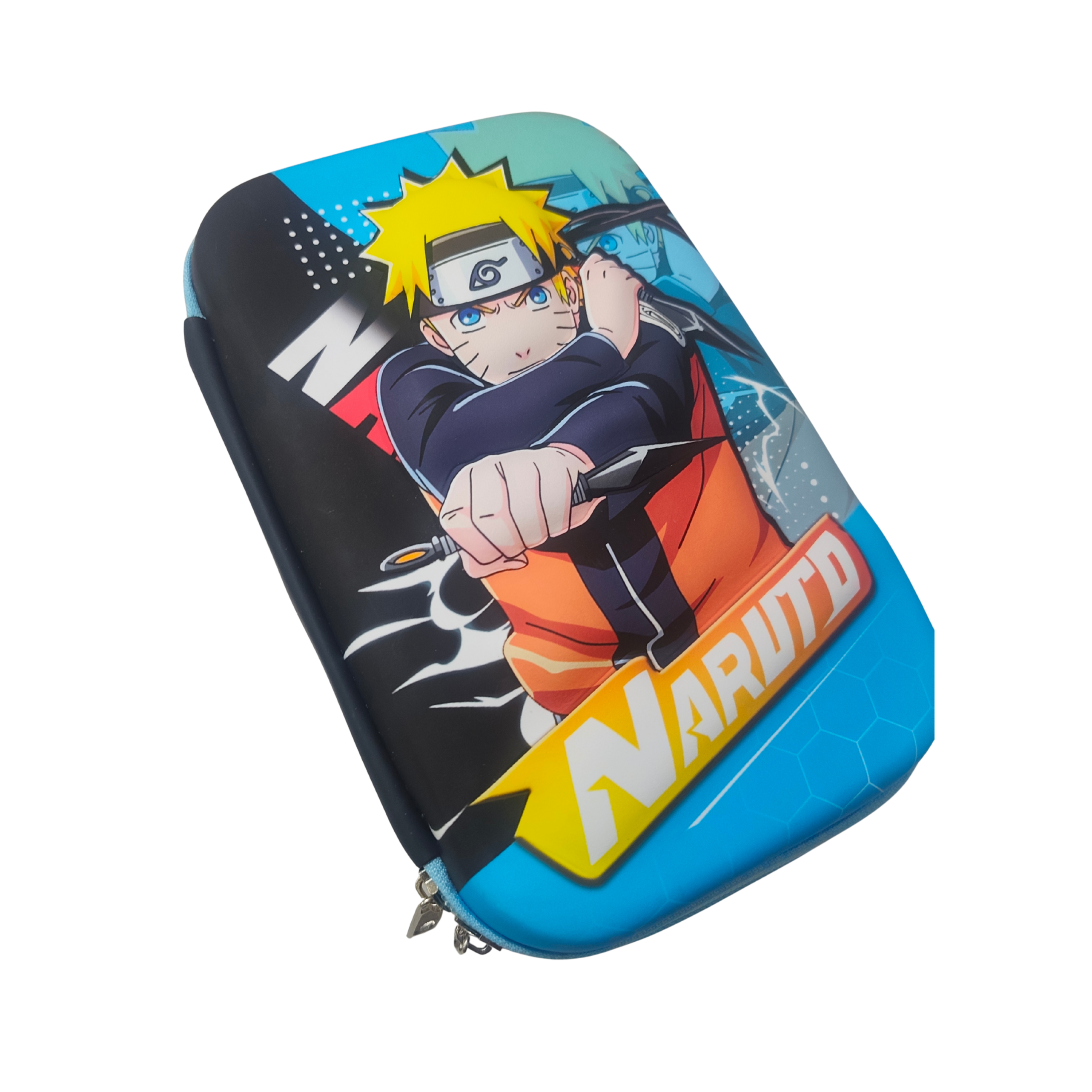 188919 3D Naruto Anime Character Design Hard Shell Pencil Case, Storage Pouch for Stationery and Travel {Random Design}