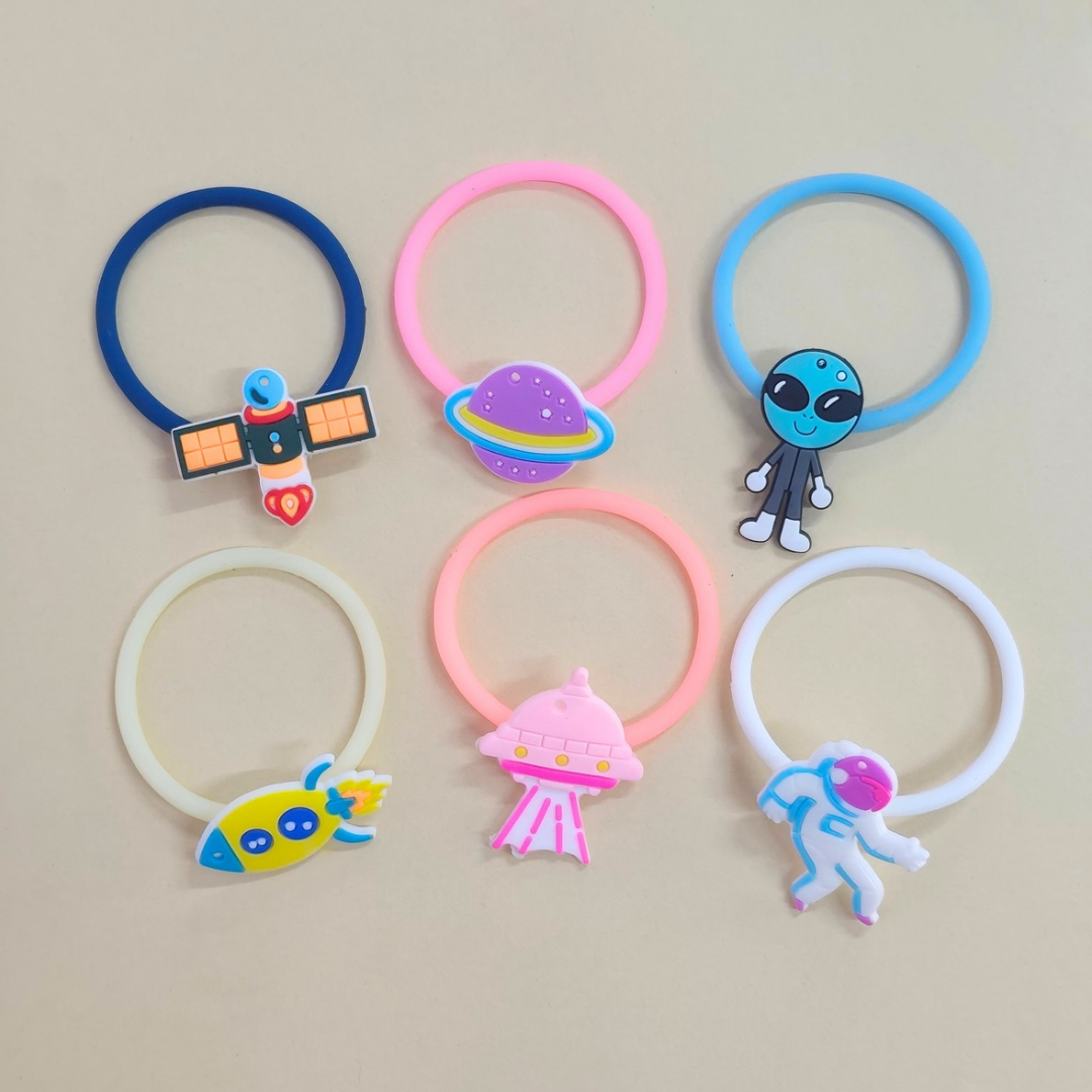 20810 (Pack of 12) Colorful Bracelet for Girls | Soft Silicone Stretch Bracelet | Cute Kids Fashion Accessory {Random Design}
