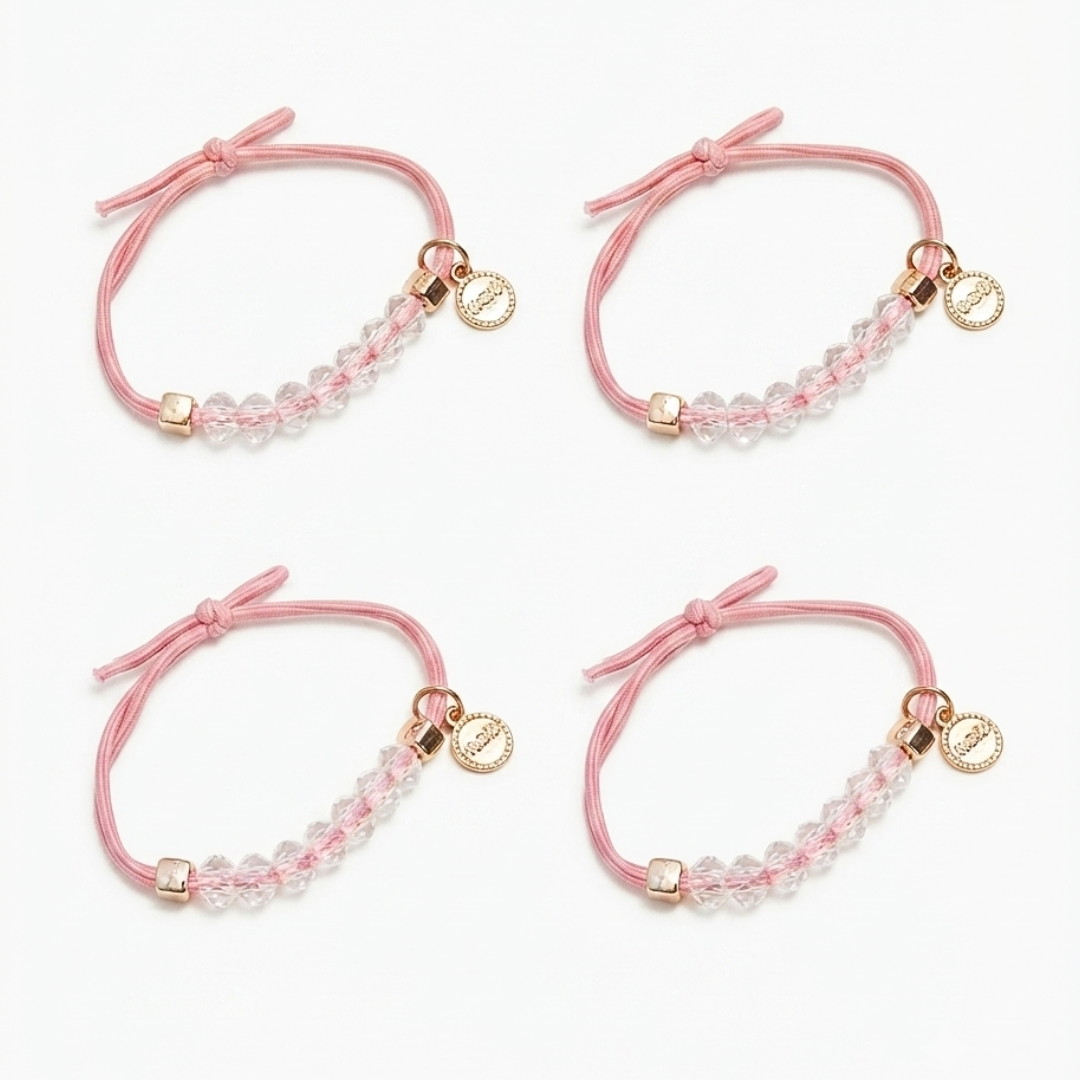 20834 {Pack of 12} Crystal Beaded Charm Bracelet for Girls and boys