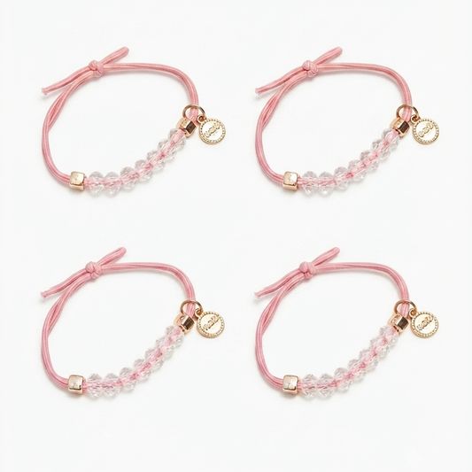 20834 {Pack of 12} Crystal Beaded Charm Bracelet for Girls and boys