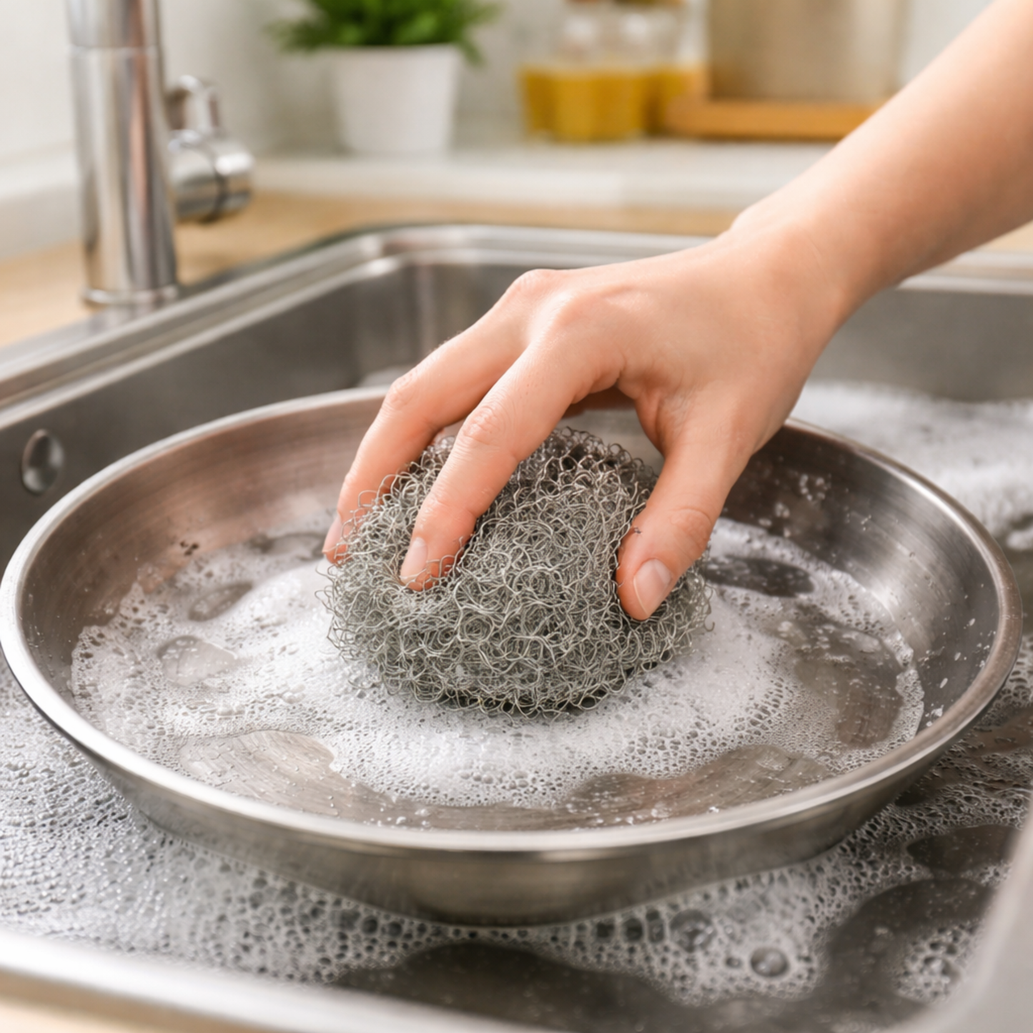 20525 {pack of 12} Stainless Steel Wool Cleaning Scourer