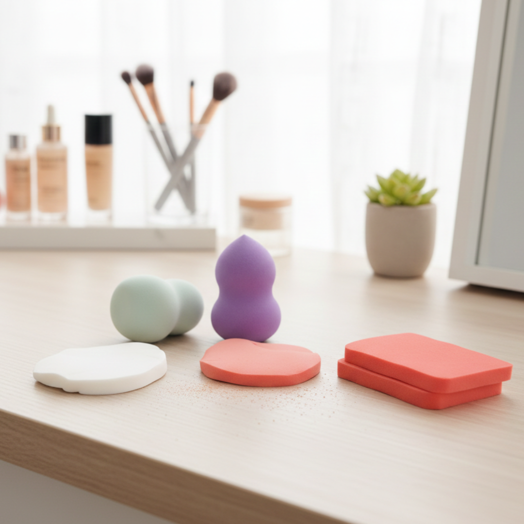 V-10 Make Up Sponge Beauty Blender Puff - Set of 6 Sponge Blender Foundation Puff Powder Smooth Beauty