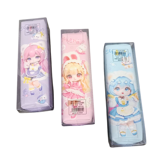 10720 Pencil Pouch for Boys and Girls Pencil Case School Stationery 1 Zipper {Random Design}