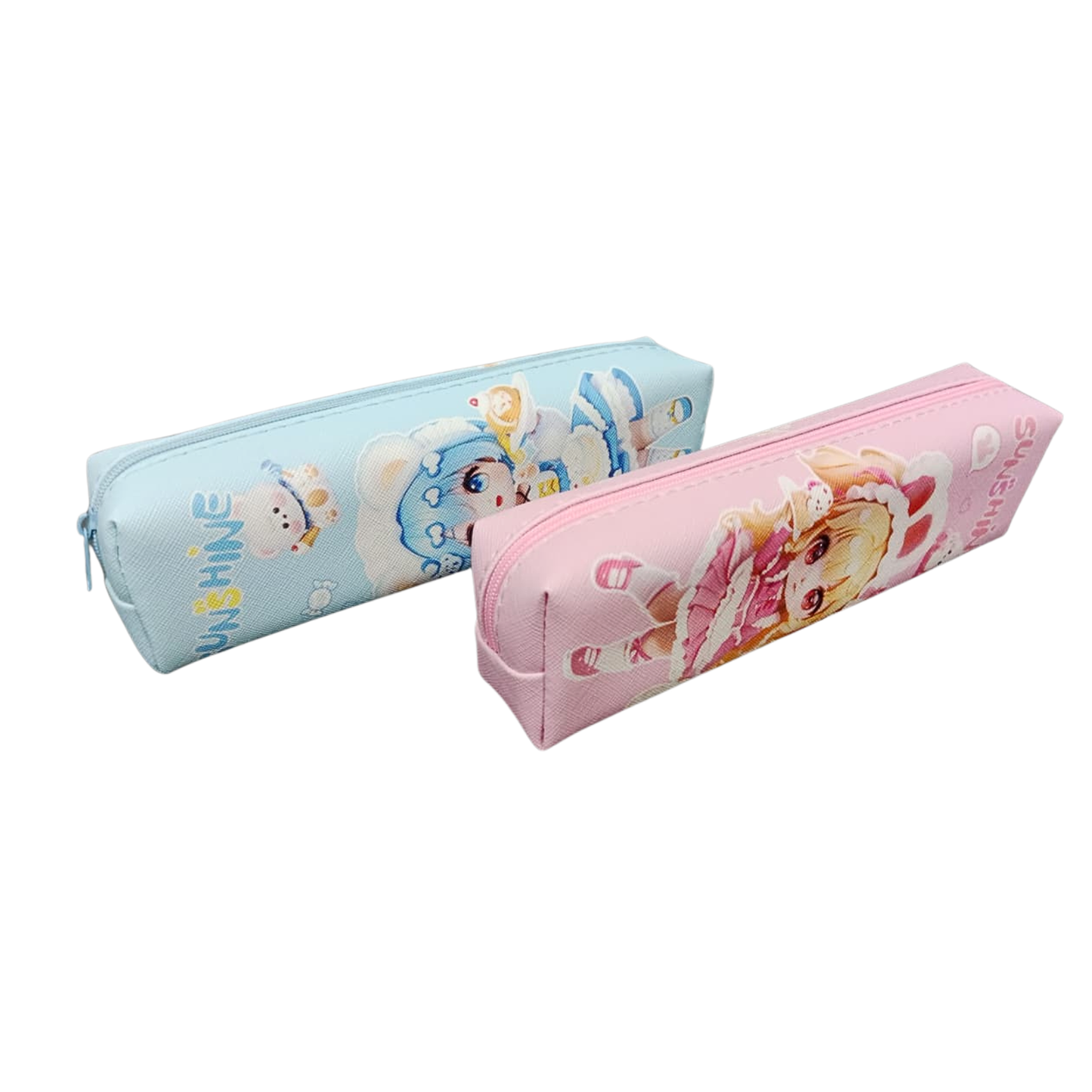 10720 Pencil Pouch for Boys and Girls Pencil Case School Stationery 1 Zipper {Random Design}