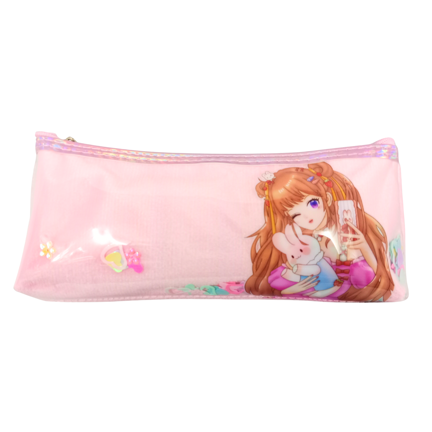 50199 Cute stylish girls Theme Pencil Pouch multicolor