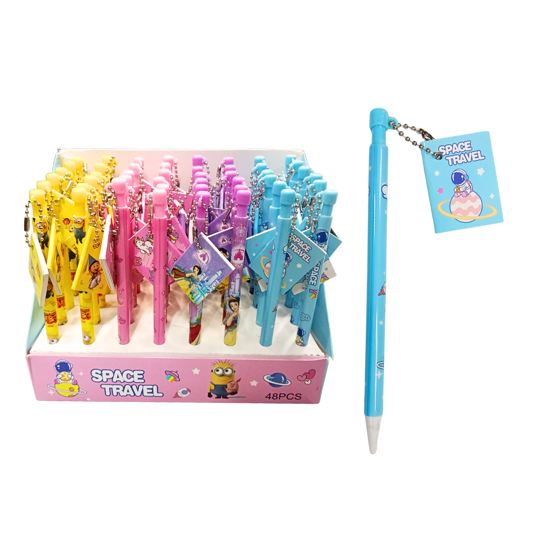 20512 {pack of 12 } Cartoon Themed Pencil Set, Multicolour, Space Travel Theme,