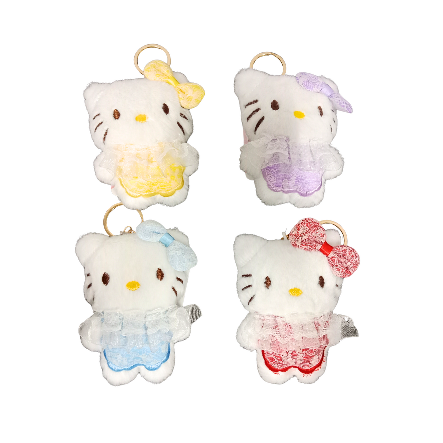 G-1076 Hello Kitty and Friends Plush Keychain {Multicolor]