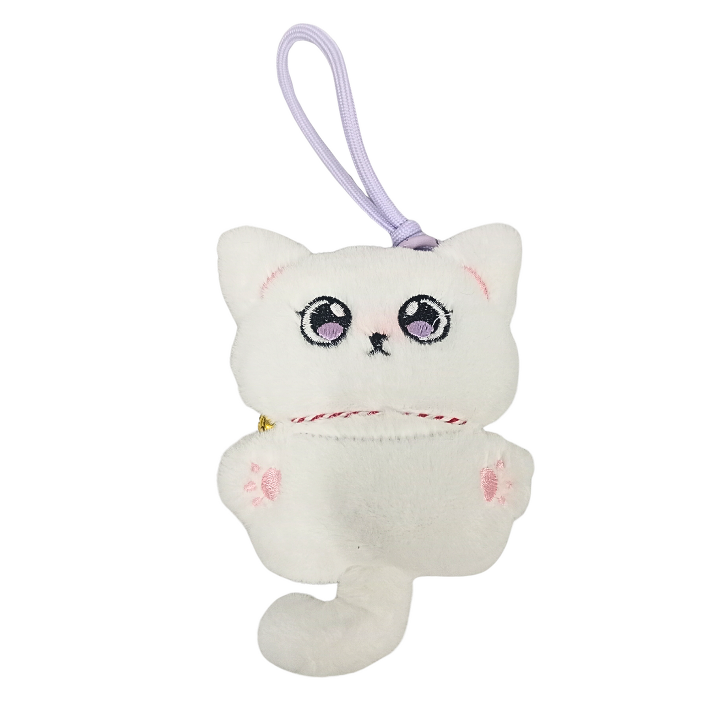 0228 Soft Toy Keychain, Cartoon Bell Cat Design Adorable Bag Charms for Handbags, Backpacks