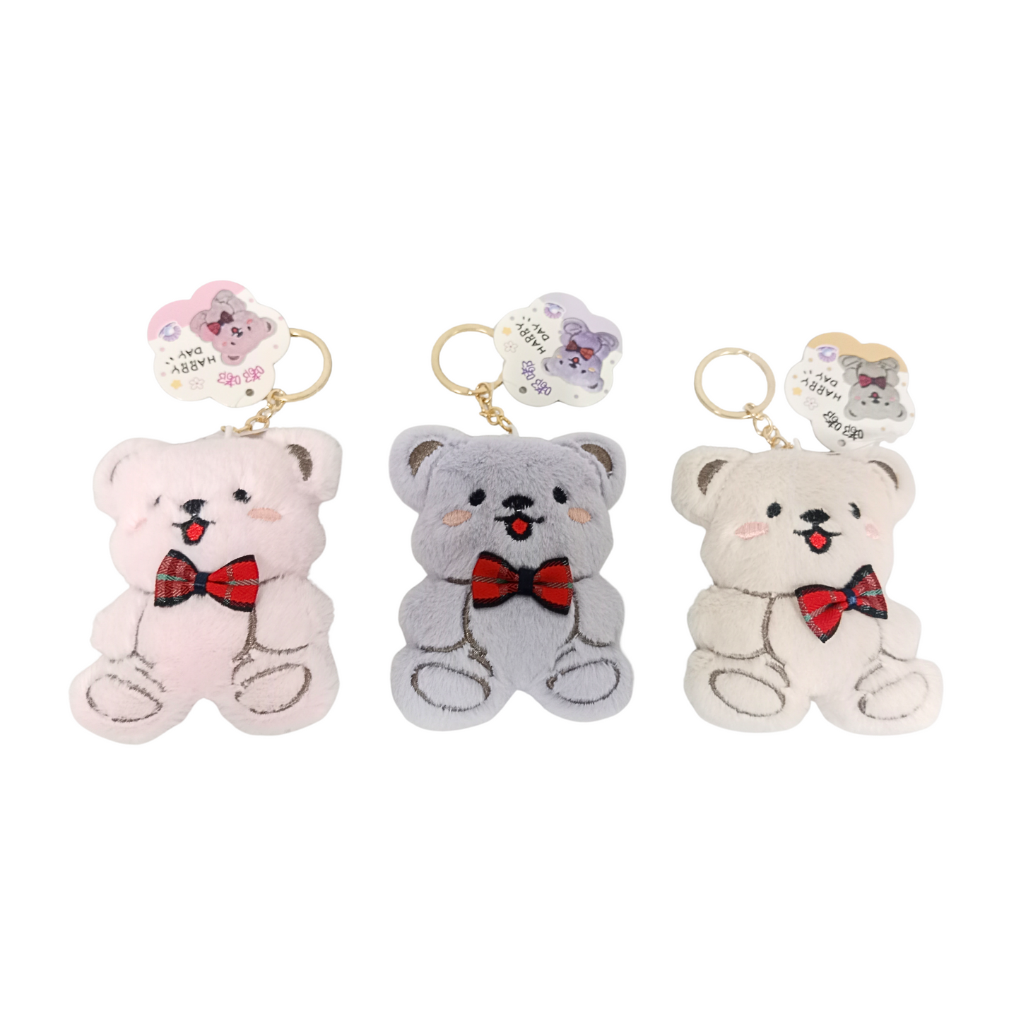 G-10760 Teddy Bear Plush Keychain for Girls and Boys {Multicolor}