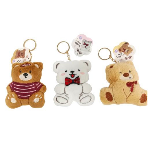 G-10760 Teddy Bear Plush Keychain for Girls and Boys {Multicolor}
