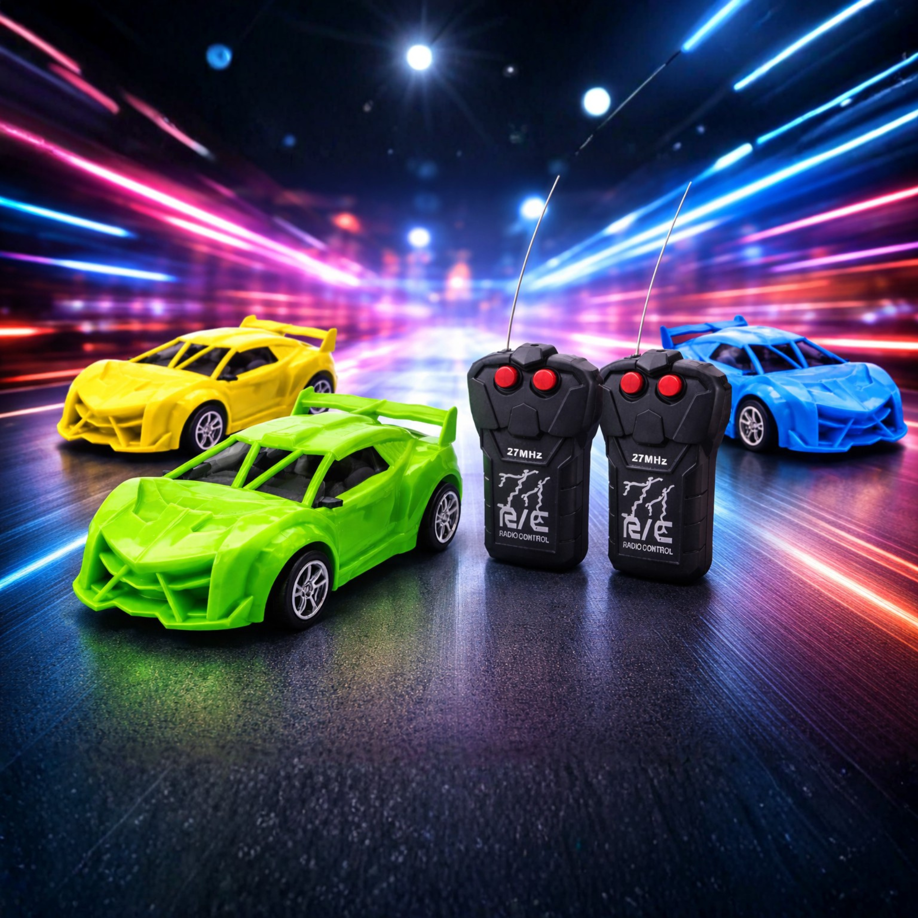 KG-02 Modern Racing  Remote Control Toy Car {Multicolor}