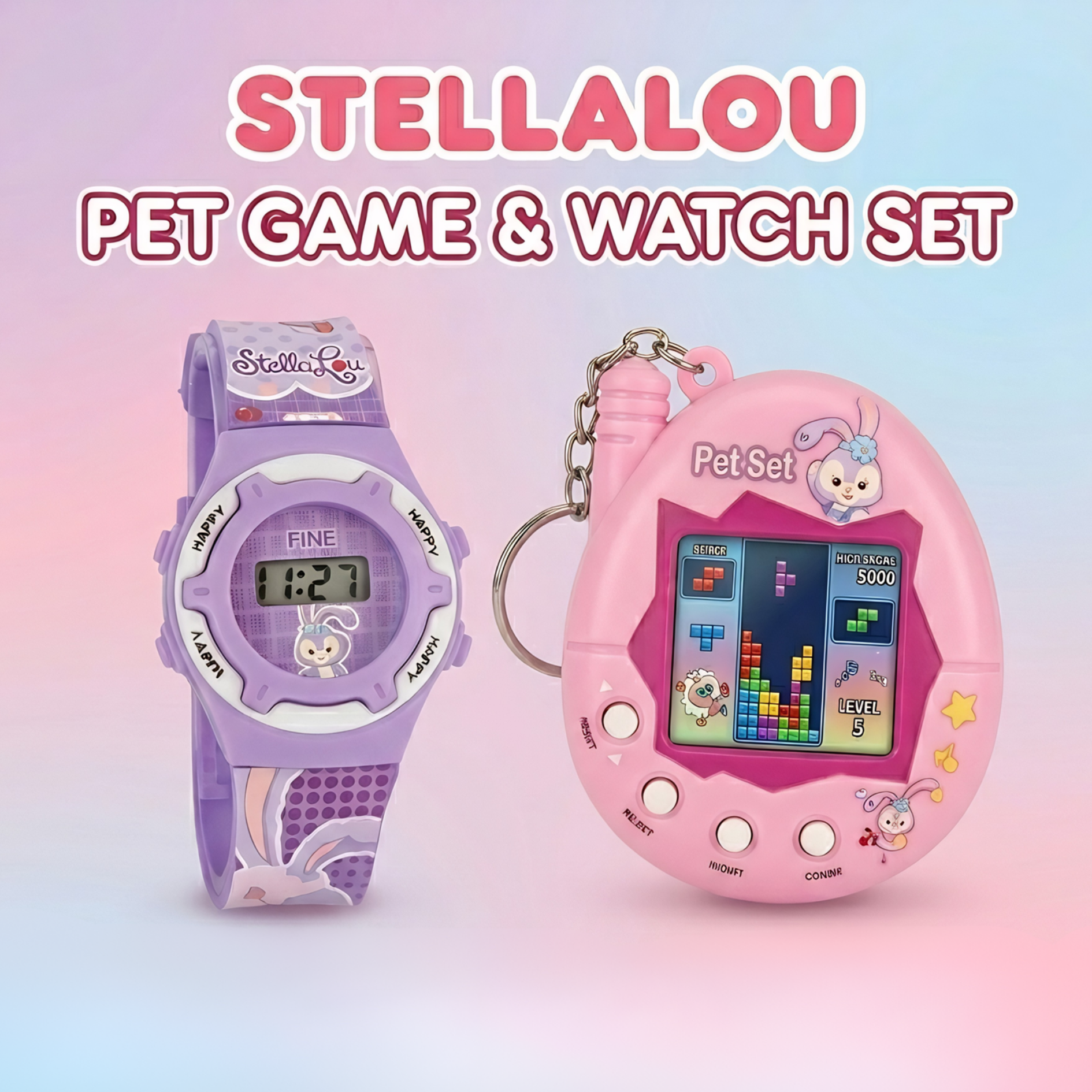 20094 Digital Watch and Keychain For Boys & Girls for Kids (Random Design)