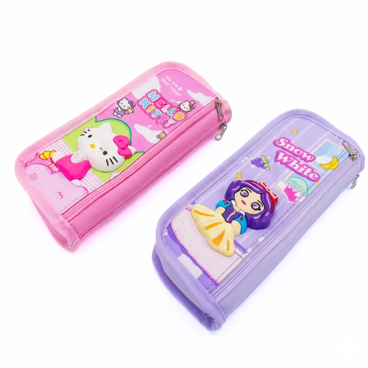 2087 3D Elsa Pencil Pouch for Boys and Girls Pencil Case School Stationery 2 Zipper {Random Design}