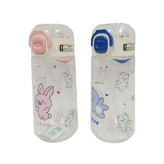 50729 Cute Teddy Printed Water-Bottle 580 ML {Random Color}