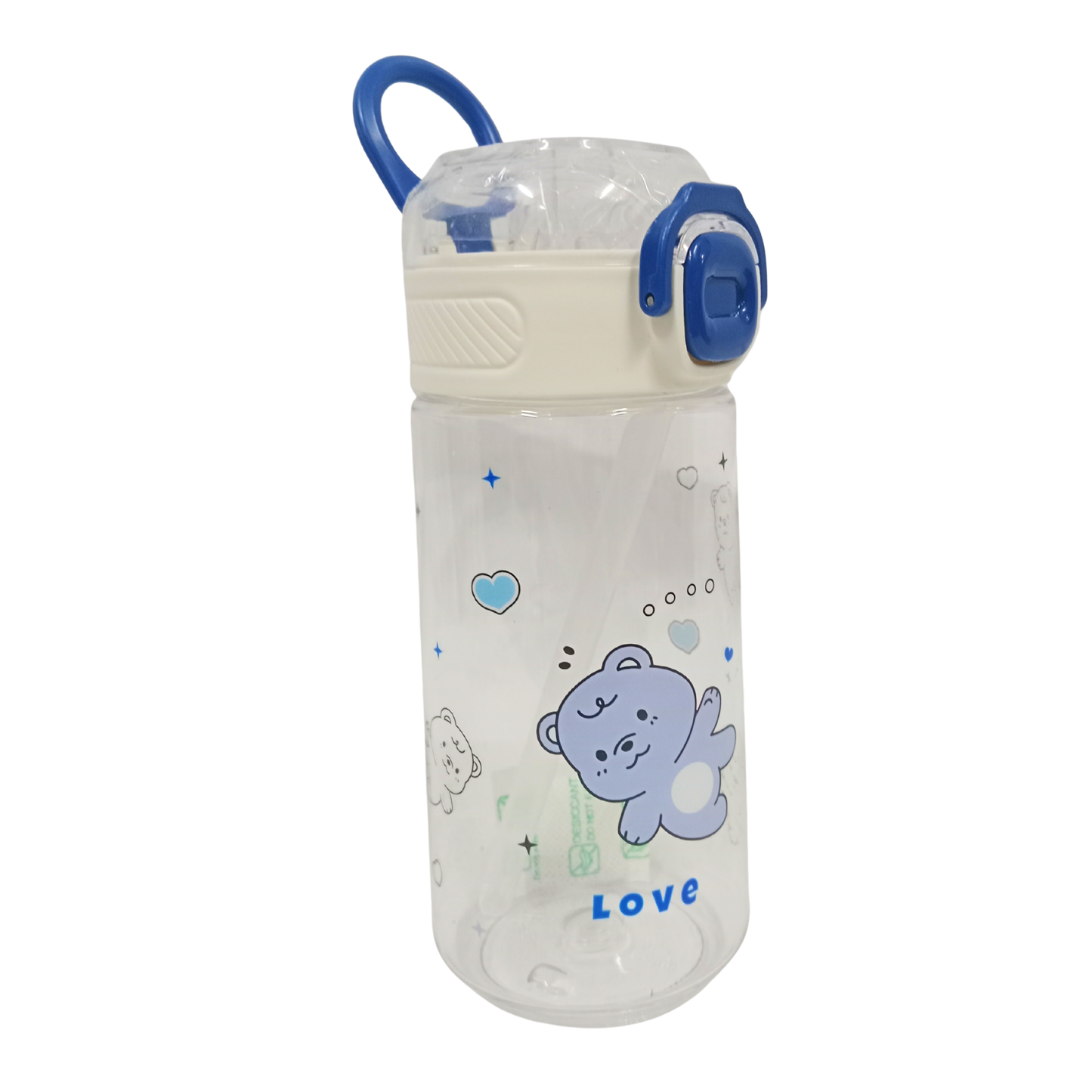 50729 Cute Teddy Printed Water-Bottle 580 ML {Random Color}