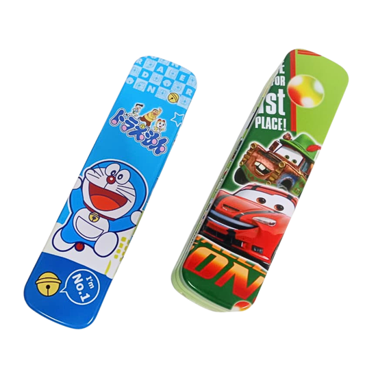 1881236 Metal Pencil Box for Girls and Boys Stylish School Bus ans Train Geometry Box for Boys, Pencil Box Set Toys