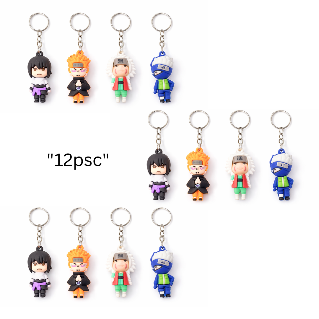 20397 {Pack of 12} Naruto Anime Keychain for Kids