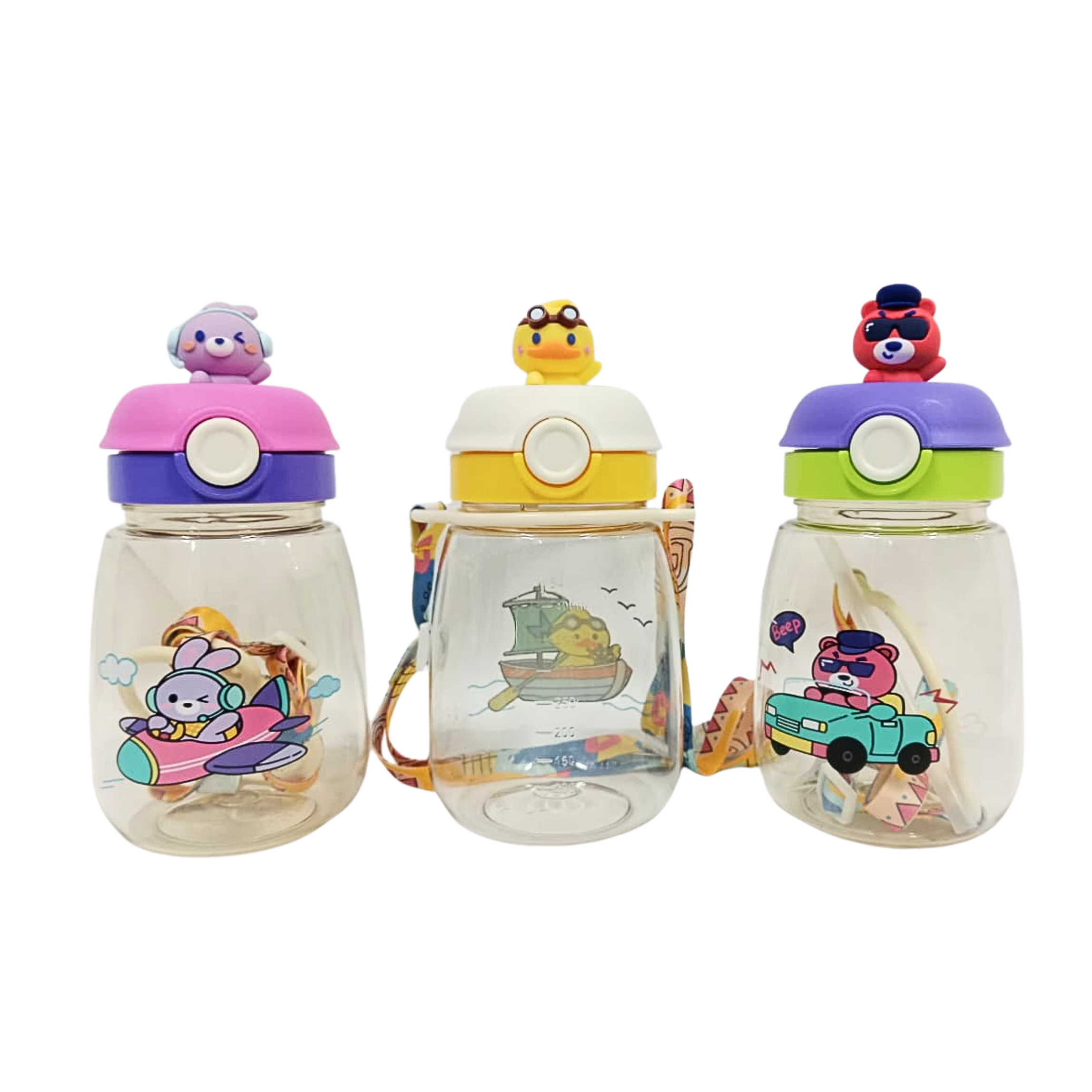 50660 Cute Cartoon Water Bottle for Kids – BPA Free Bottles, Anti-Leak Non-Toxic Durable Bottles for Girls, Boys, Children 540ML {Random Design}